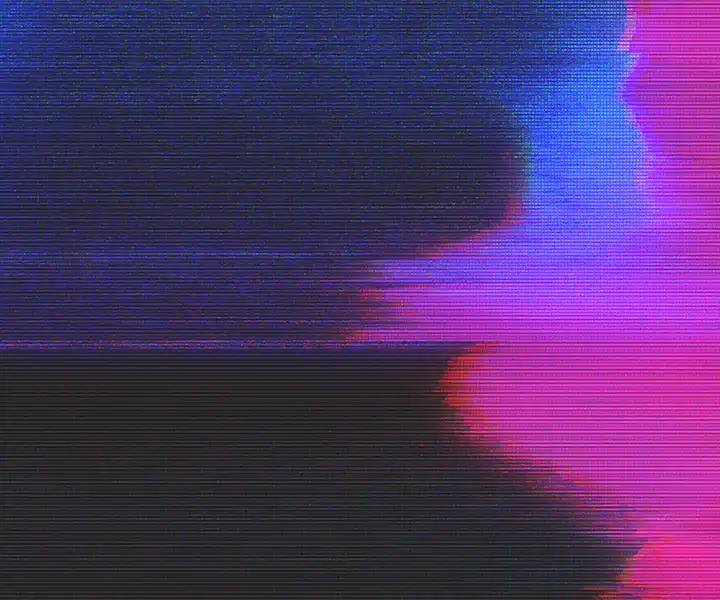 Illicit Gardens - Artistic image of blue, red, purple, and pink colors blurring together